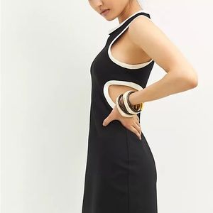 Anthropologie black cutout dress